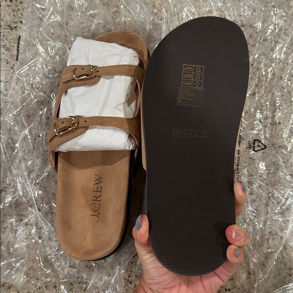 J. Crew New Colbie buckle sandals in suede - Picture 9 of 10